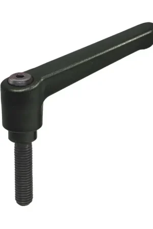 Get Yours J.W. WINCO 6N20F33K M6x1.00 Thread Size, 45mm Handle Length, Steel Insert, Nylon Plastic, Threaded Stud Adjustable Lever