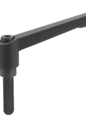 J.W. WINCO 6N16A01K M6x1.00 Thread Size, 45mm Handle Length, Steel Insert, Zinc Die-Cast, Threaded Stud Adjustable Lever Low Price