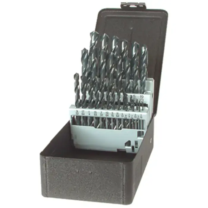 PRECISION TWIST DRILL C15R10SET 1/16" to 1/2" by 32nds 118° Black Oxide High Speed Steel Jobbers Length Drill Set Top Pick
