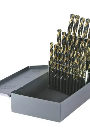 Sale DRILLCO 400N26 A to Z 135° Black & Bronze High Speed Steel Jobbers Length Drill Set
