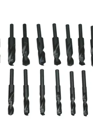 TTC PRODUCTION A506-CO 17/32" to 1" by 32nds 118° High Speed Steel Reduced Shank Drill Set Clearance