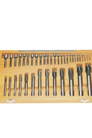 TTC PRODUCTION C1-40S 1/4" to 1" by 16ths Size High Speed Steel Interchangable Pilot Type Counterbore Set Super Sale
