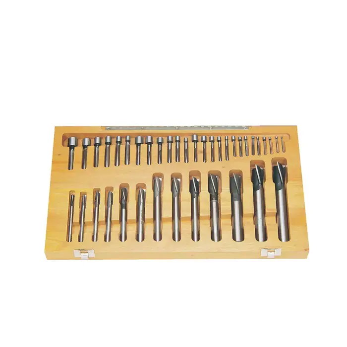 TTC PRODUCTION C1-40S 1/4" to 1" by 16ths Size High Speed Steel Interchangable Pilot Type Counterbore Set Super Sale