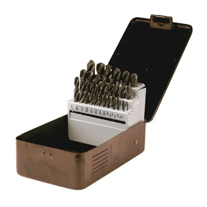 TTC PRODUCTION A61 1/16" to 1/2" by 64ths Size, 135°, High Speed Steel Screw Machine Length Stub Drills Set Seasonal Sale