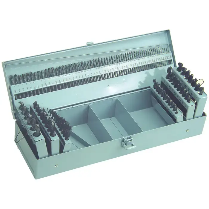 TTC PRODUCTION A3789-SM 1/16" to 1/2" by 64ths, 1 to 60, A to Z Size, 135°, High Speed Steel Screw Machine Length Stub Drills Set Best Seller