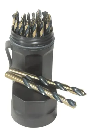VIKING 44170 1/16" to 1/2" by 64ths Size, 135°, Premium High Molybdenum M2 High Speed Steel Mechanics Length Drill Set Last Chance