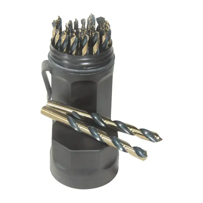 VIKING 44170 1/16" to 1/2" by 64ths Size, 135°, Premium High Molybdenum M2 High Speed Steel Mechanics Length Drill Set Last Chance