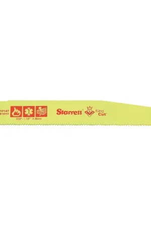 Affordable STARRETT 11464 8" Long, .063" Thick, 10 to 14 Vari TPI High Speed Steel Reciprocating Blade