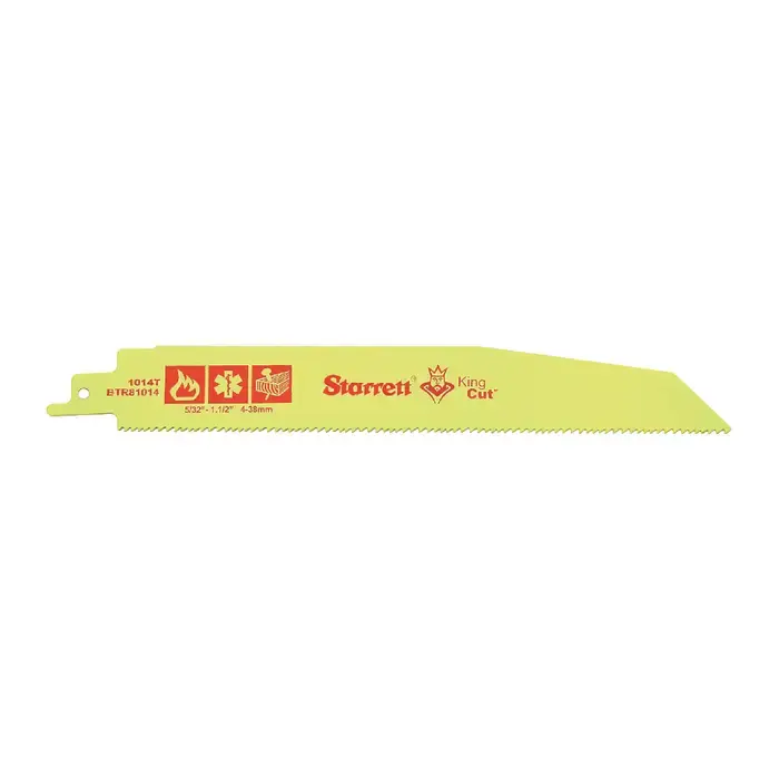STARRETT 11473 9" Long, .063" Thick, 10 to 14 Vari TPI High Speed Steel Reciprocating Blade Secure Checkout