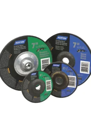 Affordable NORTON 07660775942 Silicon Carbide Abrasive Material, 7" Wheel Diameter, 5/8"-11 Hole Thread Size Bonded Deburring Cut-Off Wheel