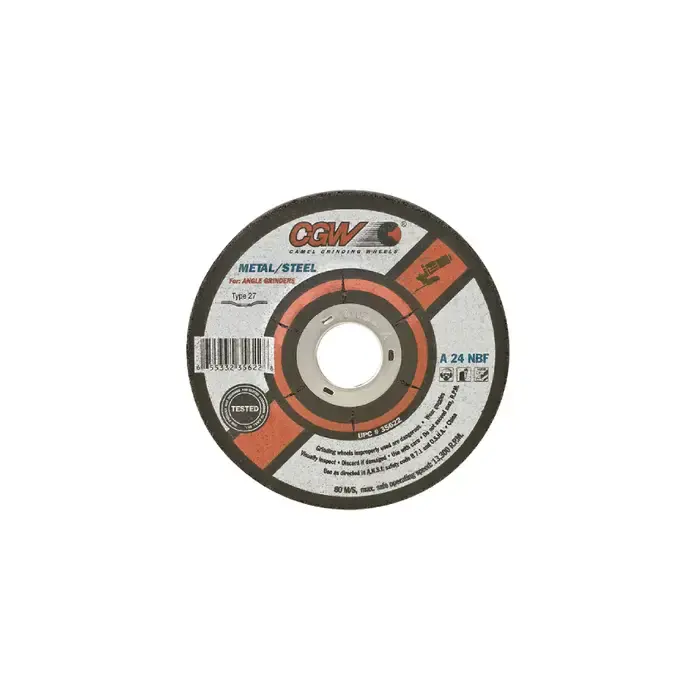 CGW ABRASIVES 35642 7" Diameter Aluminum Oxide Bonded Deburring Cut-Off Wheel - 7/8" Hole Size, 1/4" Wheel Thickness, Type 27 Budget