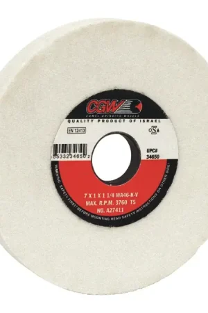 CGW ABRASIVES 34642 7" Diameter Surface Grinding Wheel - 1-1/4" Hole Size, J Wheel Hardness Genuine