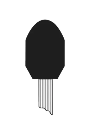 Certified GRIER ABRASIVES A6-GB-12419 A Point Shape 1/4" Shank Aluminum Oxide Vitrified Mounted Stone Wheel - A Point Shape