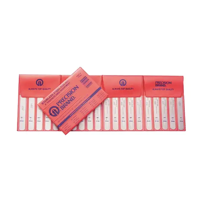 Popular PRECISION BRAND 77750 .001" Minimum Thickness, .031" Maximum Thickness, 20 No. of Leaves Feeler Gage Set
