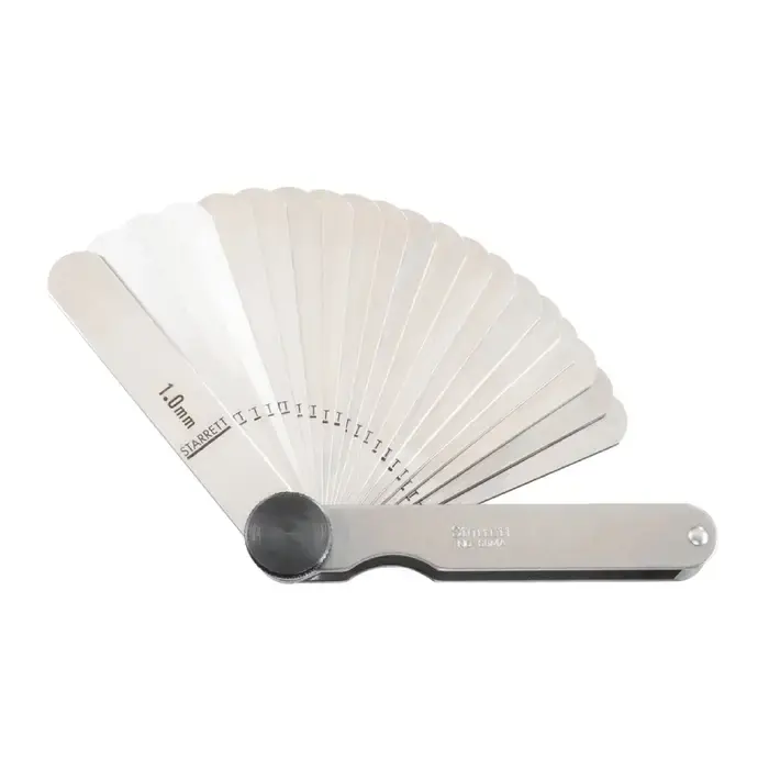 Holiday Sale STARRETT 66MA .05mm Minimum Thickness, 1mm Maximum Thickness, 20 No. of Leaves Feeler Gage Set