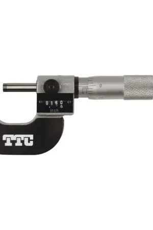 Crafted TTC C-193-011 0 - 1" (0 - 25mm) Range, .0001" Graduation Flat End Spindle Outside Micrometer