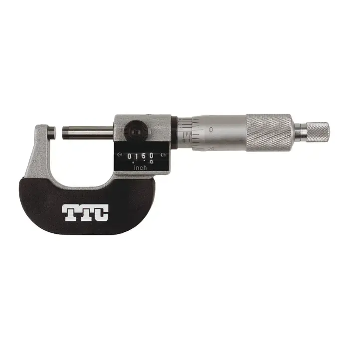Crafted TTC C-193-011 0 - 1" (0 - 25mm) Range, .0001" Graduation Flat End Spindle Outside Micrometer