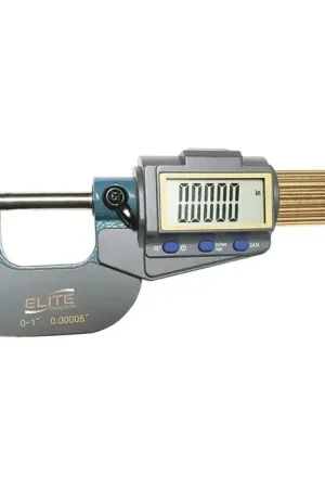 Special Offer ELITE PRECISION E01.54EM 0 - 1" (0 - 25mm) Range, .0001" Graduation Flat End Spindle Outside Micrometer