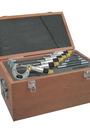 Popular ASIMETO 103-66-7 0 - 6" Range, .0001" Graduation, 6 Piece Outside Micrometer Set