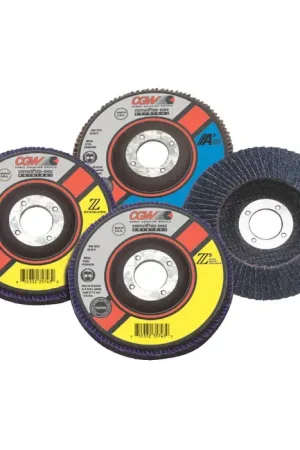 CGW ABRASIVES 31232 40 Grit 4-1/2" Diameter Abrasive Flap Disc - Type 27, 5/8"-11 Arbor Hole Diameter Limited Time