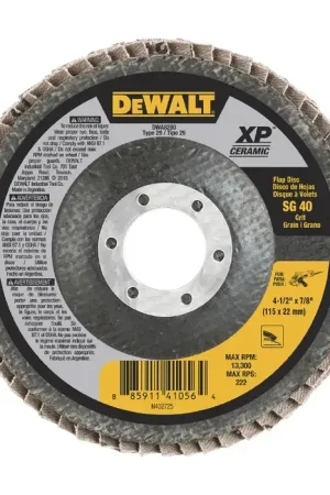 Super Sale DEWALT DWA8282 80 Grit 4-1/2" Diameter Abrasive Flap Disc - Type 29, 7/8" Arbor Hole Diameter