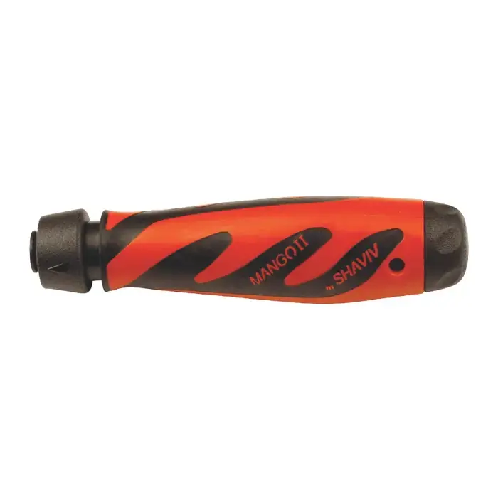 SHAVIV 3HE---VII Mango II Handle Deburring Handle - Rubber + Silicon, E Blades Compatible Fan Favorite