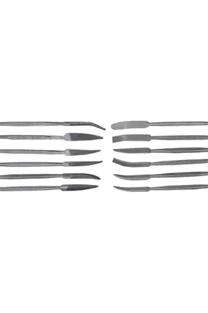 GROBET 31.831 12 Piece 6-3/4" Riffler File Set - 0 Cut, Mixed Set Flash Sale