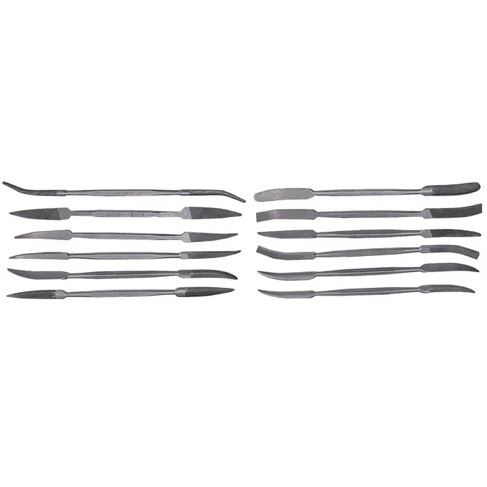 Save Now TTC 51-602-965 12 Piece 6-3/4" Riffler File Set - 0 Cut, Mixed Set