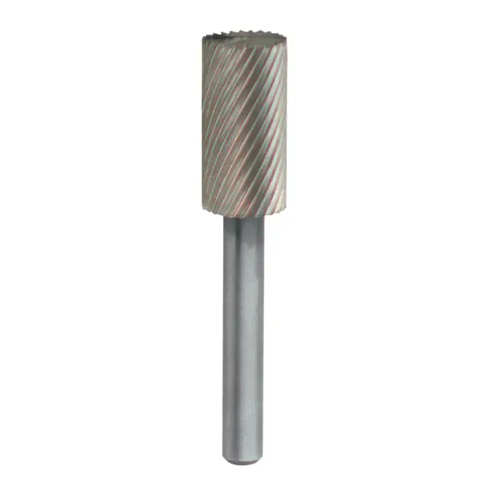 TTC PRODUCTION AE-111 1/2" High Speed Steel Rotary Bur - Cylindrical-Flat End (With End Cut), Straight Shank, Best for Plastics Time-Limited