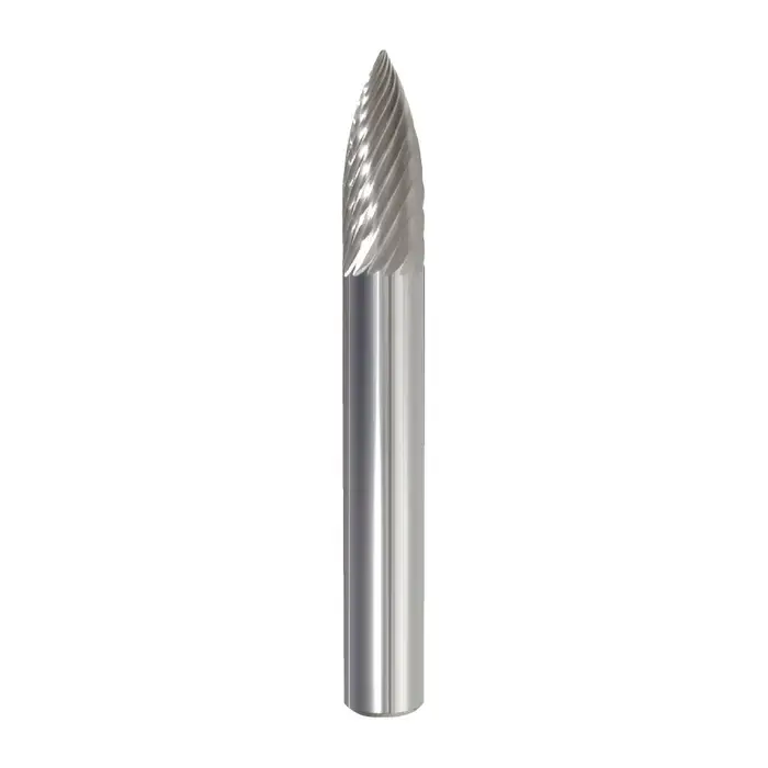 TTC PRODUCTION USA MADE 20-011-182 3/4" Carbide Rotary Bur - Tree-Pointed End, Straight Shank, Best for Steel Special Offer