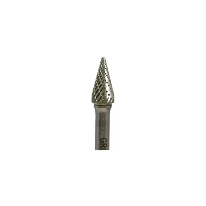 Grab Now GROBET 32.747SY 3/8" Carbide Rotary Bur - Cone, Straight Shank, Best for Steel