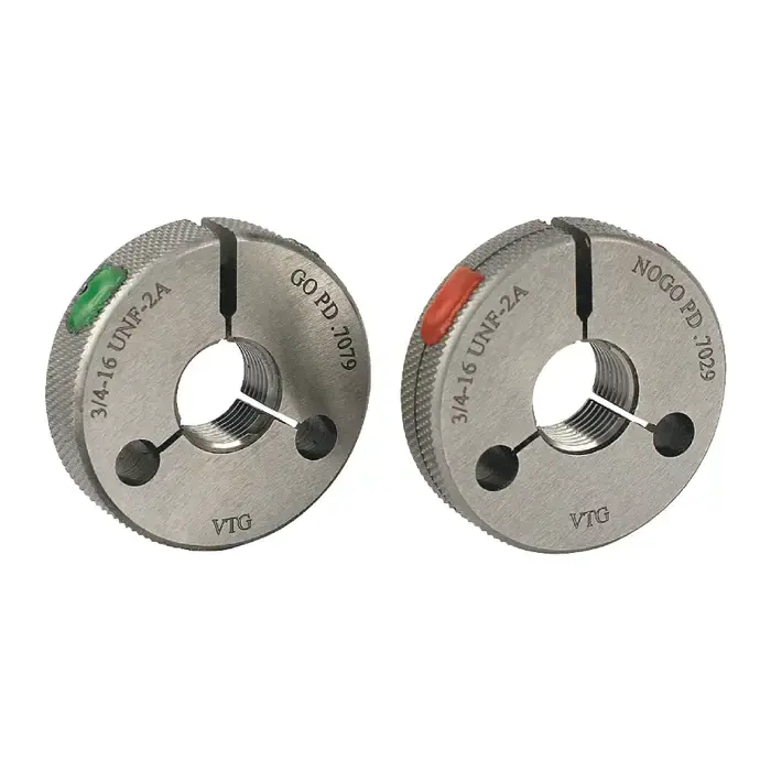 New Arrival VERMONT GAGE 361153050 3/4" Size, 16 Pitch, 2A Class, Go/No Go Style, UNF Thread Type Threaded Ring Gage
