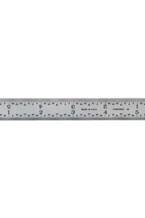 TESA BROWN & SHARPE 599-313-621 150mm, EM (32nds, 64ths, .5mm, 1mm) Graduation Rigid Rule Deal
