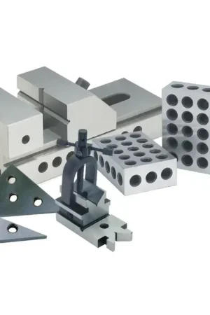 TTC TTC060 3" Screwless Vise, V-Block Set, 1-2-3 Block Set & Angle Plate Set Kit Mega Sale