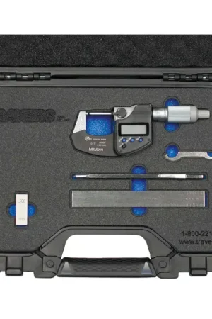 MITUTOYO & TRAVERS TRA-03 1" Digital Ratchet Thimble Micrometer, 6" Ruler, 0.500" Gage Block, & Carbide Scriber Kit Buy Today