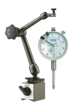 NOGA Magnetic Base & Dial Indicator Set Includes, .001" Graduation, 0 - 1" Range, 0-100 Reading Indicator & Holder Set Luxury