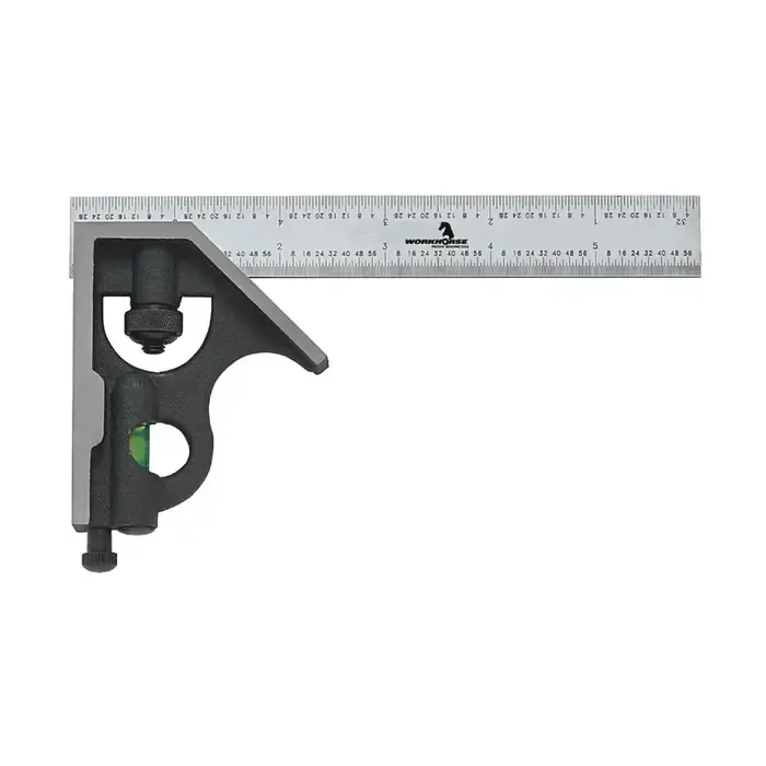 Secure Checkout WORKHORSE 3049.1347527200001 2 Piece, 6" Blade Non-Reversible Head Type Combination Square Set