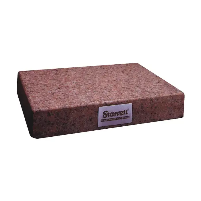 Fast Shipping STARRETT 88779 48" Length, 96" Width, B Grade, 0 No. of Ledges Superior Red Granite Surface Plate