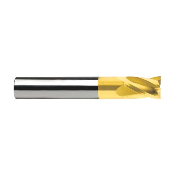 Brand New RUSHMORE USA 100496 1/4" Size, 1/2" LOC, 4 Flute, TiN Solid Carbide Square End Mill