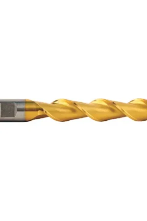 Super Sale WELDON 57111 1-1/4" Size, 2" LOC, 2 Flute, TiN High Speed Steel Square End Mill