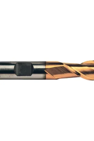 Secure Checkout WELDON 28225 15/32" Size, 13/16" LOC, 2 Flute, TiN M42 8% Cobalt Square End Mill