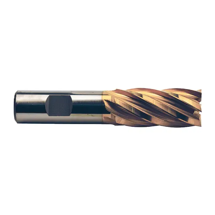 Express Delivery TTC PRODUCTION HP 09-305-600 1-3/8" Size, 2" LOC, 6 Flute, TiN High Speed Steel Square End Mill