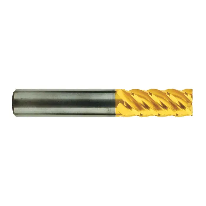 T&O 20-102-156 3/16" Size, 9/16" LOC, 5 Flute, TiN Solid Carbide Square End Mill Top Rated