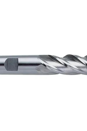 USA 1/4" Size, 5/8" LOC, 4 Flute, Bright High Speed Steel Square End Mill Today Only