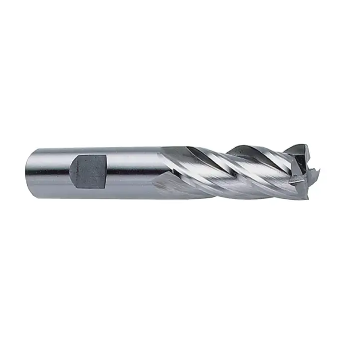 USA 1/4" Size, 5/8" LOC, 4 Flute, Bright High Speed Steel Square End Mill Today Only