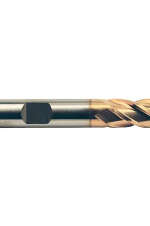 Same Day Shipping WELDON 44137 1/2" Size, 1-1/4" LOC, 4 Flute, TiN M42 8% Cobalt Square End Mill