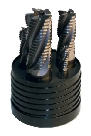 TTC PRODUCTION HP D34-5PC TiCN 3/8" to 1" Size, Multiple Flute, Roughing M42 8% Cobalt End Mill Set Secure Checkout
