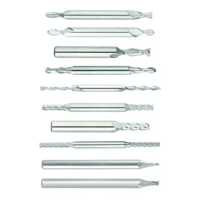 NIAGARA N59708 .0200" Size, .030" LOC, 2 Flute, Solid Carbide Miniature End Mill Brand New