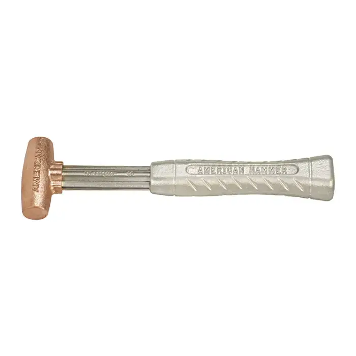AMERICAN HAMMER AM4CUAG 1-1/2" Face Diameter, 4 lbs. Head Weight, 12" Handle Length Copper Hammer Top Rated