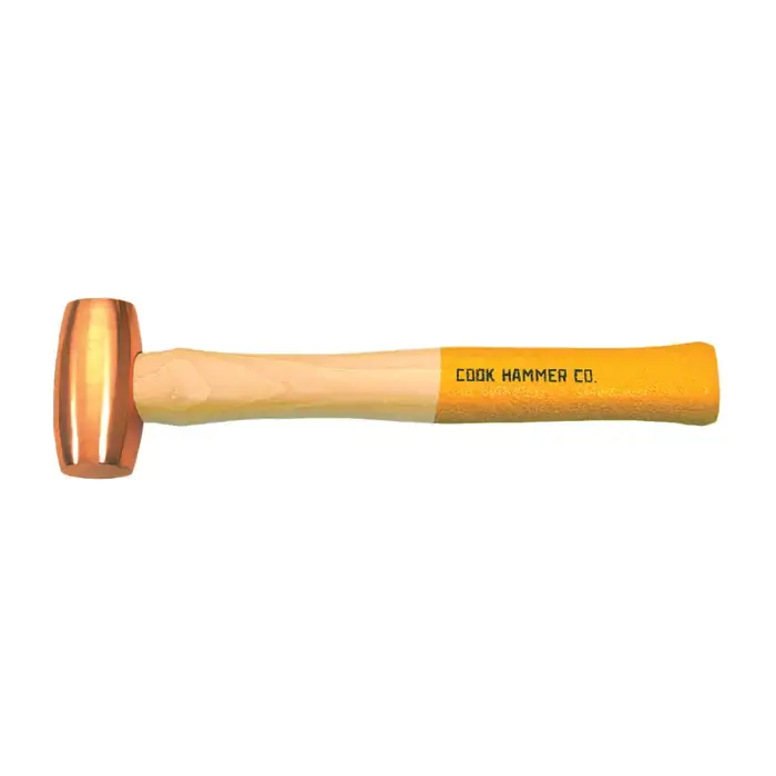 COOK 801 1" Face Diameter, .50 lbs. Head Weight, 12" Handle Length Copper Hammer Trusted Brand